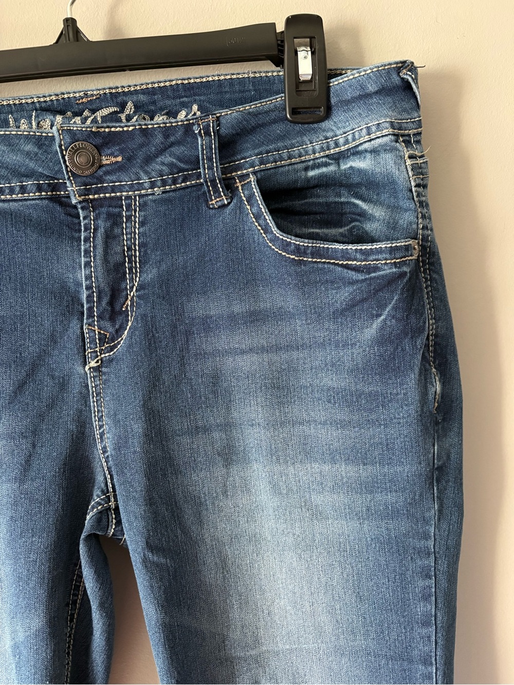 Wallflower Women's Dark Blue Bootcut Jeans - Picture 3 of 5